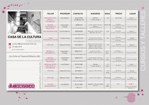 Ver talleres de la Casa de la Cultura