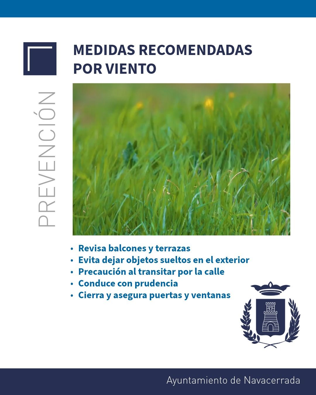 Recomendaciones preventivas ante previsión de rachas de viento