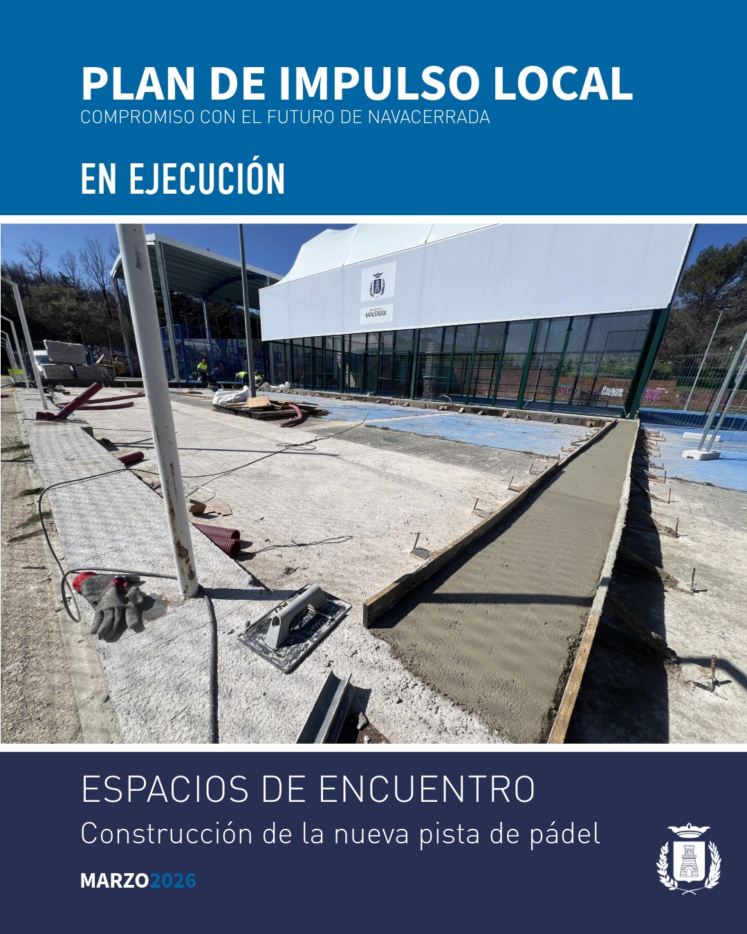 construcción de la nueva pista de pádel