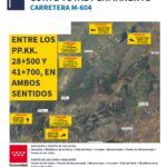 Corte total de la carretera M-604 por trabajos de reparación estructural