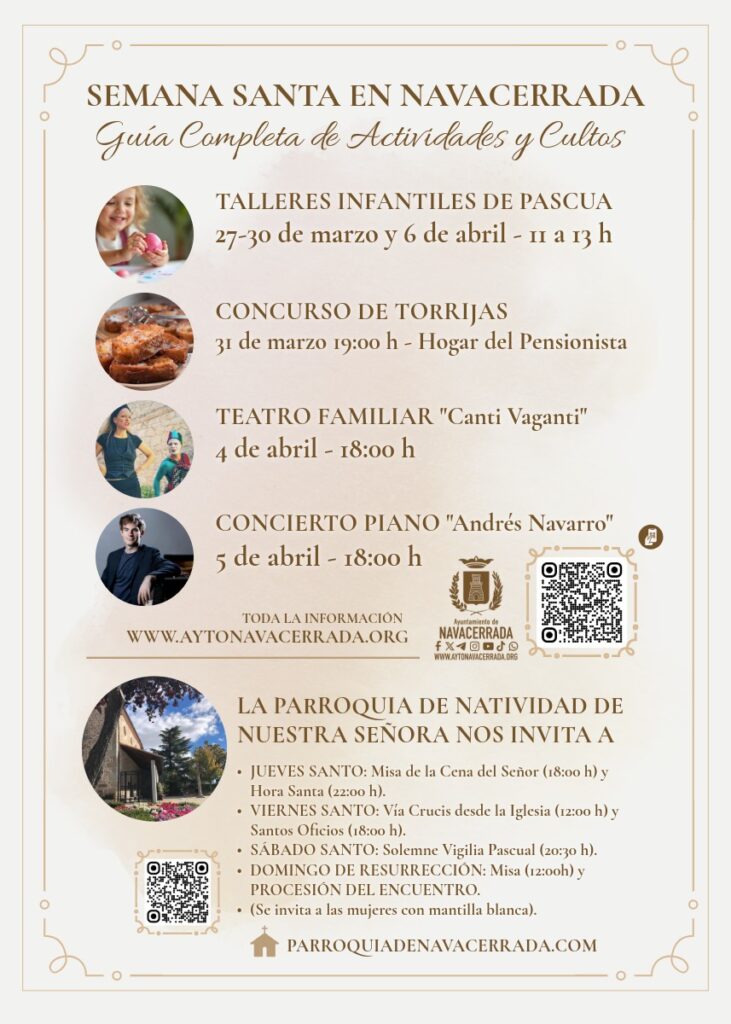 Guía de Semana Santa en Navacerrada: Agenda Completa de Actividades y Cultos
