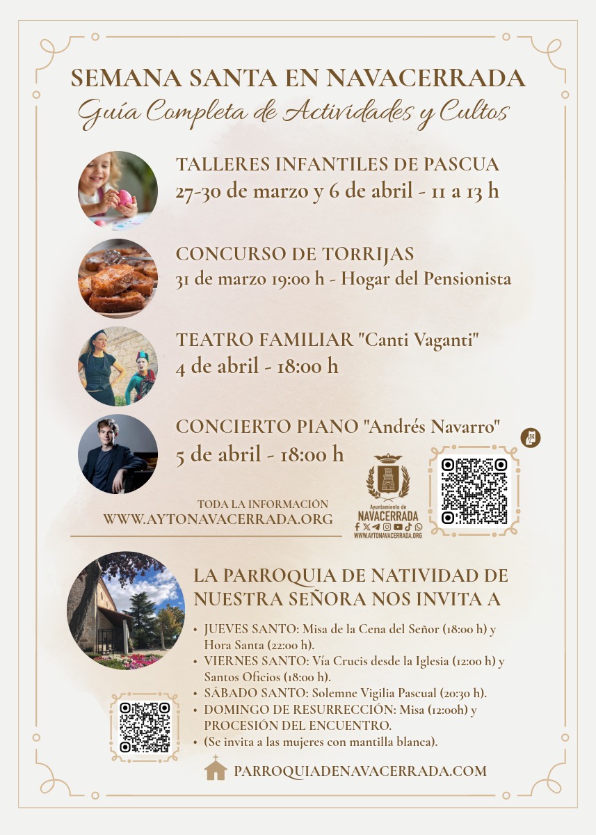 Guía de Semana Santa en Navacerrada: Agenda Completa de Actividades y Cultos