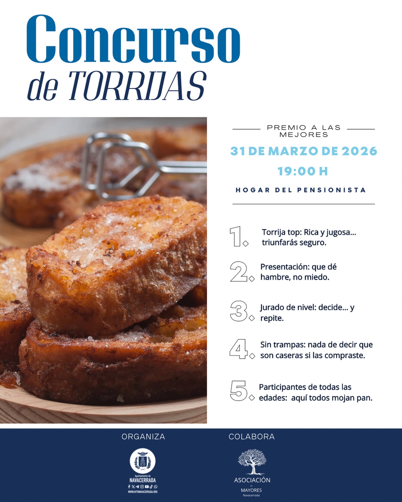 ¡Buscamos la mejor torrija de la Sierra! Participa en el Concurso de Torrijas de Navacerrada