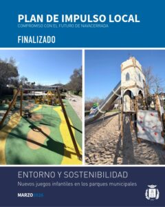 NUEVOS EQUIPAMIENTOS DE JUEGOS INFANTILES EN LOS PARQUES EL SOTILLO Y EL TRIGAL