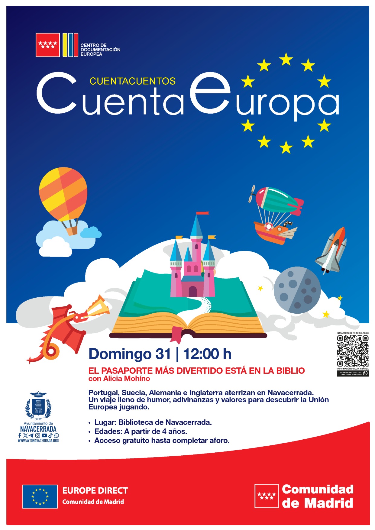 Un viaje por el continente sin salir de Navacerrada: llega el cuentacuentos "Cuenta Europa"