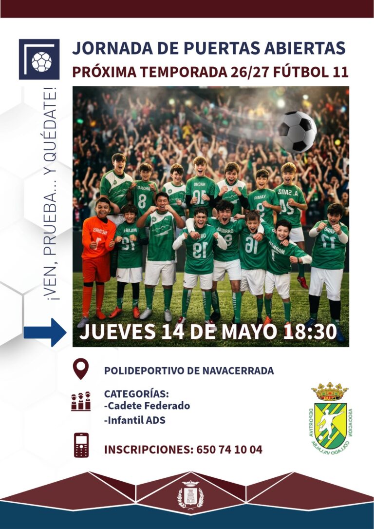 Jornada de Puertas Abiertas: Fútbol 11 (Temporada 26/27)