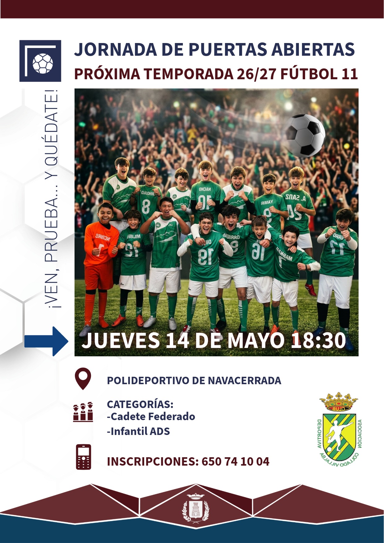 Jornada de Puertas Abiertas: Fútbol 11 (Temporada 26/27)